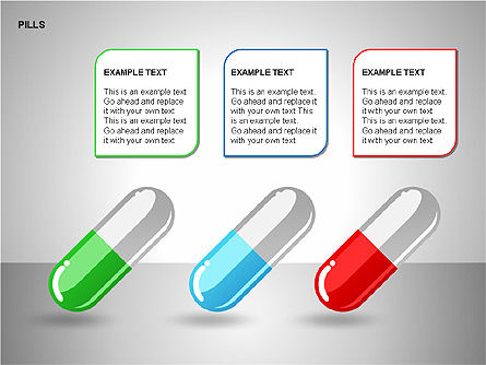Pills Shapes Collection, Slide 4, 00140, Shapes — PoweredTemplate.com