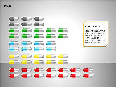 Pills Shapes Collection, Slide 6, 00140, Shapes — PoweredTemplate.com