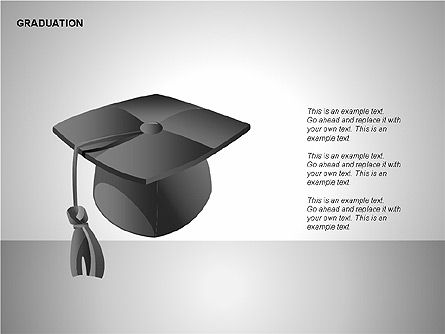Graduation Shapes, Slide 3, 00143, Shapes — PoweredTemplate.com