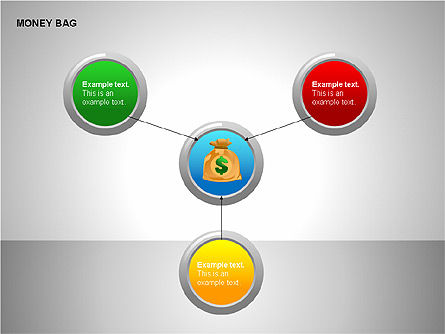 Money Bag Shapes, Free PowerPoint Template, 00148, Shapes — PoweredTemplate.com