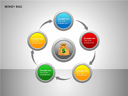Formas del bolso del dinero, Diapositiva 3, 00148, Formas — PoweredTemplate.com