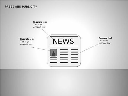 Diagramas de prensa y publicidad, Gratis Plantilla de PowerPoint, 00152, Formas — PoweredTemplate.com