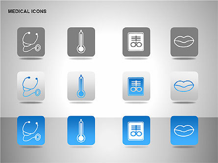 Icone mediche, Slide 13, 00153, icone — PoweredTemplate.com