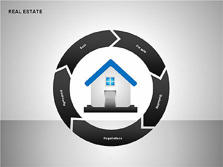Real Estate Shapes and Diagrams, Slide 8, 00154, Shapes — PoweredTemplate.com