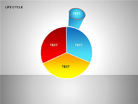 Diagramme du cycle de vie, Diapositive 2, 00157, Diagrammes circulaires — PoweredTemplate.com