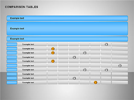 Colección de tablas de comparación, Diapositiva 10, 00158, Tablas — PoweredTemplate.com