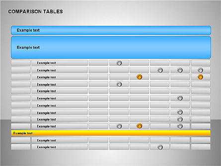 Colección de tablas de comparación, Diapositiva 13, 00158, Tablas — PoweredTemplate.com