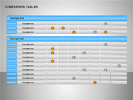 Colección de tablas de comparación, Diapositiva 15, 00158, Tablas — PoweredTemplate.com