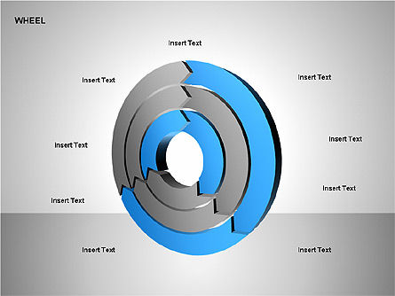 Coleção de diagramas de roda, Deslizar 10, 00159, Gráficos circulares — PoweredTemplate.com
