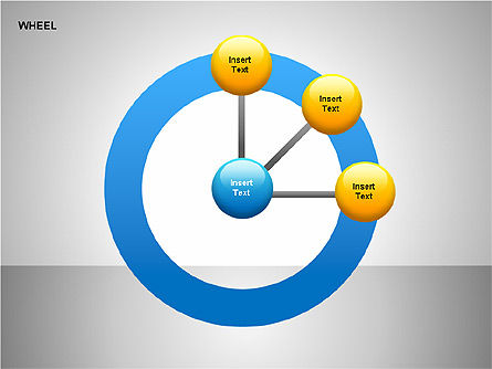 Coleção de diagramas de roda, Deslizar 15, 00159, Gráficos circulares — PoweredTemplate.com