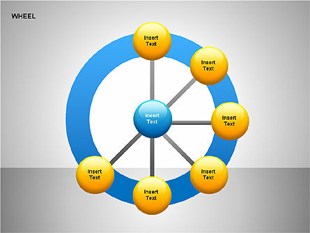 Coleção de diagramas de roda, Deslizar 18, 00159, Gráficos circulares — PoweredTemplate.com