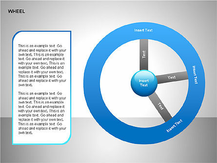 Colección de Diagramas de Rueda, Diapositiva 4, 00159, Gráficos circulares — PoweredTemplate.com