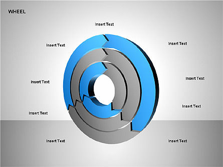Coleção de diagramas de roda, Deslizar 7, 00159, Gráficos circulares — PoweredTemplate.com