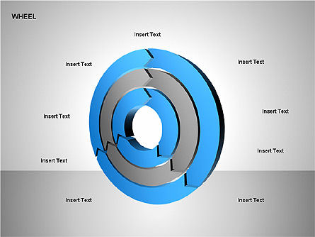 Raddiagrammsammlung, Folie 9, 00159, Tortendiagramme — PoweredTemplate.com