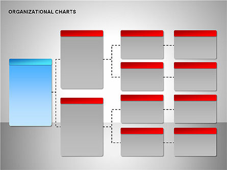 Organizational gráficos coleção, Deslizar 16, 00169, Organogramas — PoweredTemplate.com