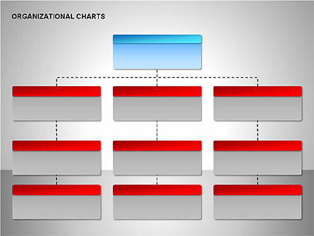 Organizational gráficos coleção, Deslizar 8, 00169, Organogramas — PoweredTemplate.com
