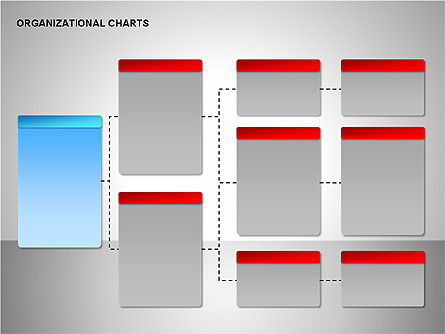 Organizational gráficos coleção, Deslizar 9, 00169, Organogramas — PoweredTemplate.com