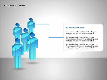 비즈니스 그룹 다이어그램 모음, 슬라이드 2, 00173, 비즈니스 모델 — PoweredTemplate.com