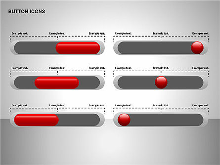 Colección de botones, Diapositiva 13, 00174, Iconos — PoweredTemplate.com