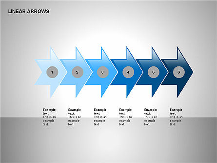 Linear Arrows Collection, Slide 10, 00178, Shapes — PoweredTemplate.com