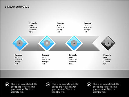 Linear Arrows Collection, Slide 5, 00178, Shapes — PoweredTemplate.com