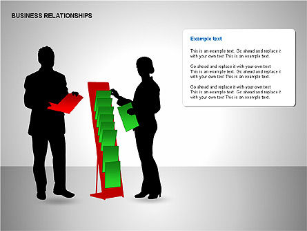 Geschäftsbeziehungen, PowerPoint-Vorlage, 00179, Organisationsdiagramme — PoweredTemplate.com