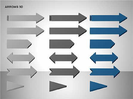 Formas de flecha hacia adelante 3D, Diapositiva 11, 00180, Formas — PoweredTemplate.com