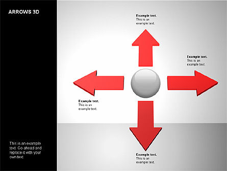 3D Forward Arrow Shapes, Slide 8, 00180, Shapes — PoweredTemplate.com