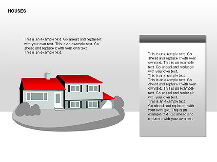 Collection de formes de maisons privées, Diapositive 2, 00181, Formes — PoweredTemplate.com