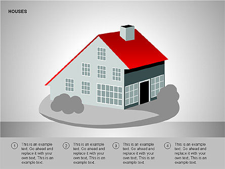 Collection de formes de maisons privées, Diapositive 6, 00181, Formes — PoweredTemplate.com