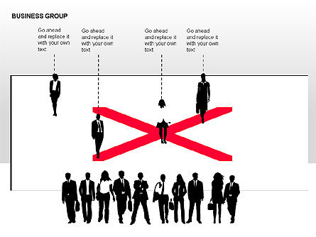 Wereld business group diagrammen, Dia 12, 00182, Figuren — PoweredTemplate.com