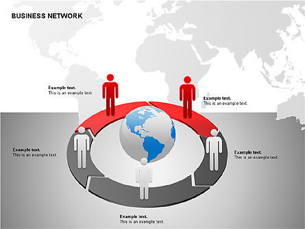 Diagrammes de réseautage d'entreprise, Diapositive 11, 00184, Modèles commerciaux — PoweredTemplate.com