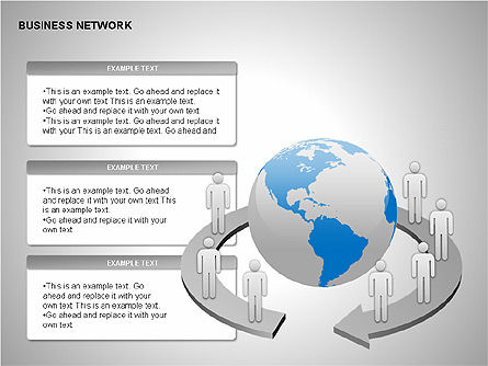 Diagram Jaringan Bisnis, Slide 4, 00184, Model Bisnis — PoweredTemplate.com