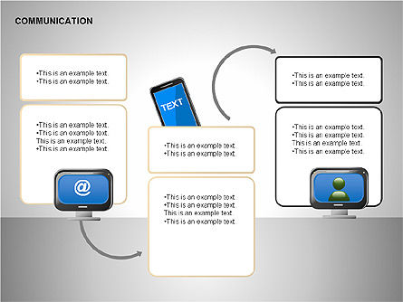 Communication and Media Shapes, Slide 11, 00185, Icons — PoweredTemplate.com