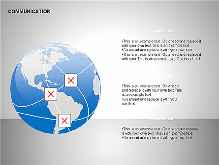 Formas de Comunicación y Medios, Diapositiva 2, 00185, Iconos — PoweredTemplate.com