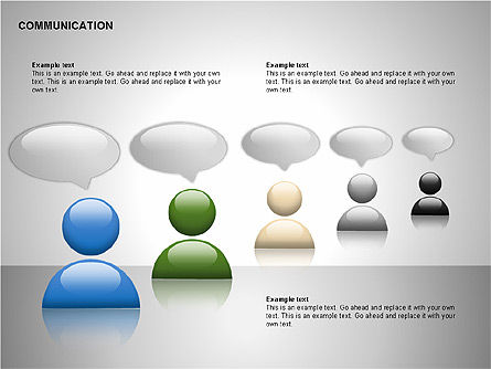 Communication and Media Shapes, Slide 4, 00185, Icons — PoweredTemplate.com