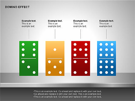 Domino-effect charts, Dia 16, 00187, Procesdiagrammen — PoweredTemplate.com