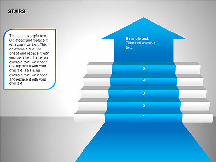 Tarifas no andar de cima, Modelo do PowerPoint, 00188, Diagramas de Etapas — PoweredTemplate.com