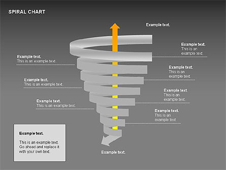 Spiral Tornado Chart Collection, 00190, Process Diagrams — PoweredTemplate.com