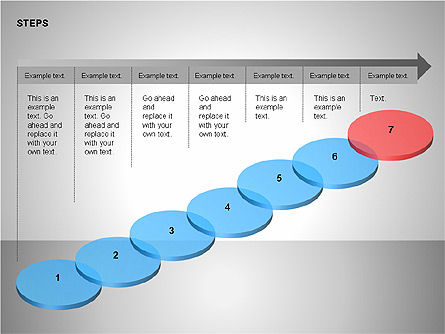 단계 차트, 슬라이드 10, 00191, 단계 도표 — PoweredTemplate.com