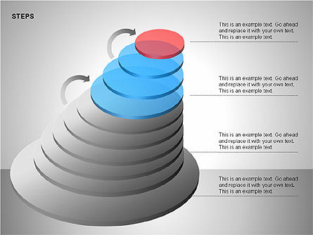Gráficos de Etapas, Diapositiva 14, 00191, Diagramas de la etapa — PoweredTemplate.com