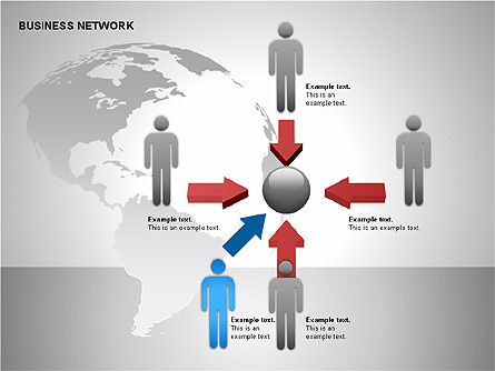 Business Network Building Diagrams, Slide 2, 00194, Graph Charts — PoweredTemplate.com