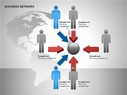 Business Network Building Diagrams, Slide 3, 00194, Graph Charts — PoweredTemplate.com