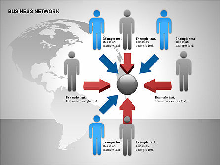 Business Network Building Diagrams, Slide 4, 00194, Graph Charts — PoweredTemplate.com