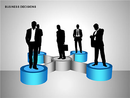 Diagram Keputusan Bisnis, Templat PowerPoint, 00197, Model Bisnis — PoweredTemplate.com