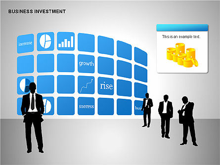 사업 투자 다이어그램, 파워 포인트 템플릿, 00198, 비즈니스 모델 — PoweredTemplate.com