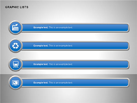 Liste e icone grafiche collezione, Slide 8, 00200, icone — PoweredTemplate.com