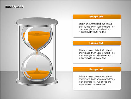 모래 시계 차트, 무료 파워 포인트 템플릿, 00201, 비즈니스 모델 — PoweredTemplate.com