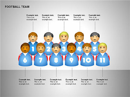 Formas del equipo de fútbol, Diapositiva 3, 00203, Formas — PoweredTemplate.com