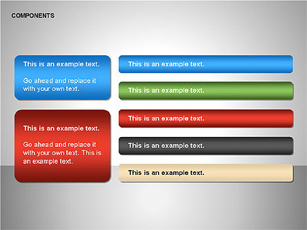 Components Diagram, Slide 2, 00206, Shapes — PoweredTemplate.com
